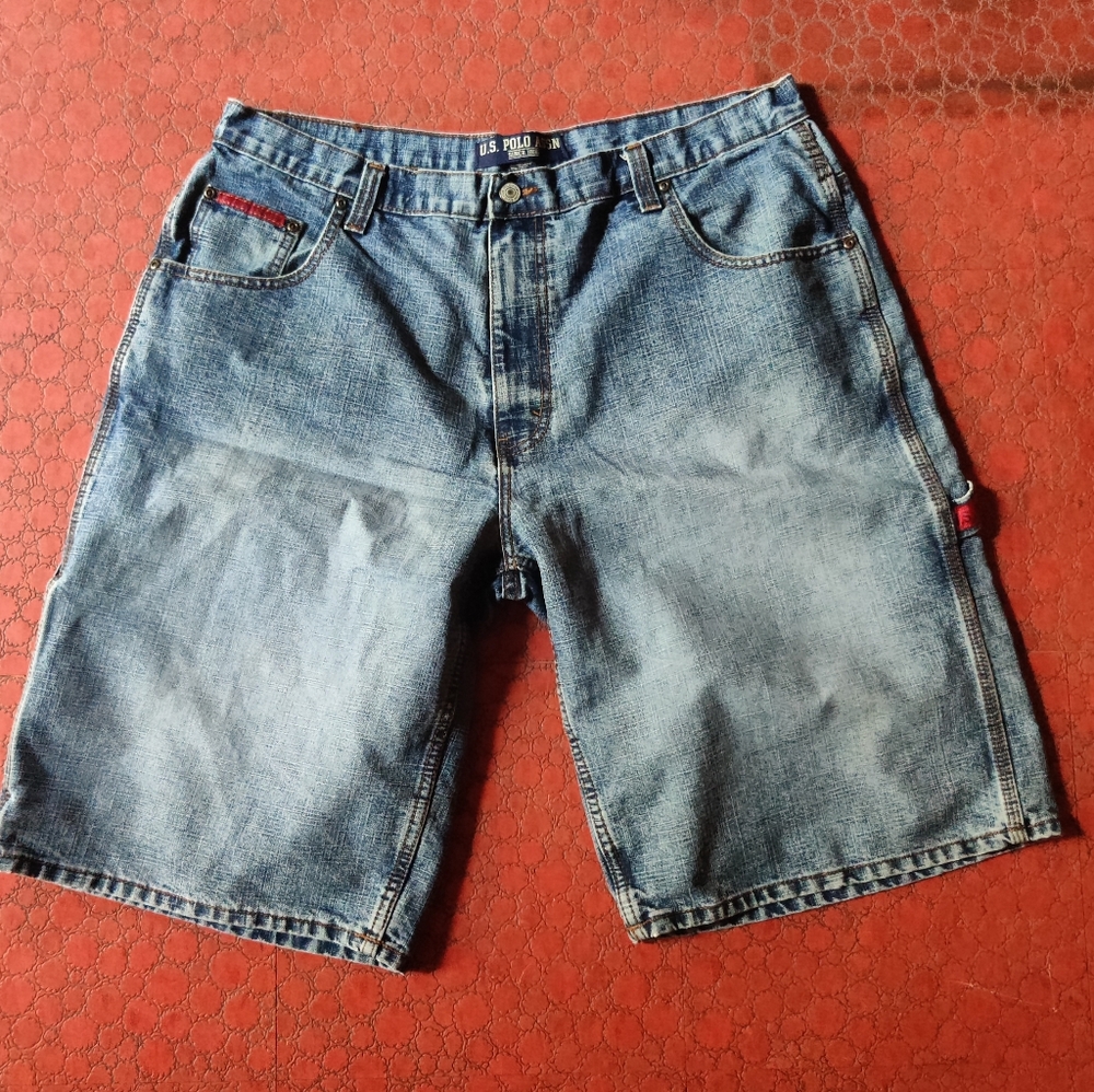 US Polo Assn Jorts Shorts 40 Vintage Y2K Skater Grunge Carpenter Rap Hip Hop